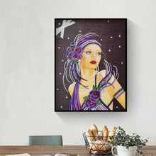 Load image into Gallery viewer, Noble Lady 30x40cm(canvas) beautiful special shaped drill diamond painting
