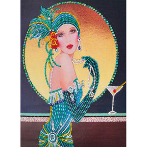 Noble Lady 30x40cm(canvas) beautiful special shaped drill diamond painting