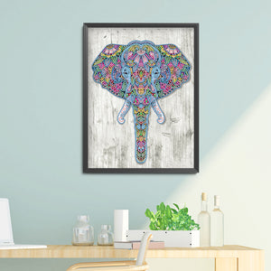 Elephant 30x40cm(canvas) beautiful special shaped drill diamond painting