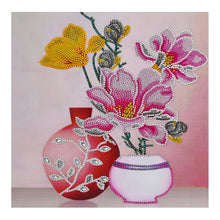 Load image into Gallery viewer, Flower Vase 35x35cm(canvas) beautiful special shaped drill diamond painting
