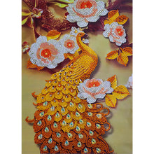 Load image into Gallery viewer, Flower Peafowl 30x40cm(canvas) beautiful special shaped drill diamond painting
