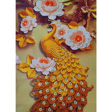 Load image into Gallery viewer, Flower Peafowl 30x40cm(canvas) beautiful special shaped drill diamond painting
