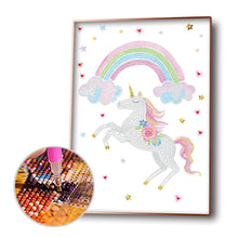 Load image into Gallery viewer, Unicorn 30x40cm(canvas) beautiful special shaped drill diamond painting
