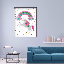 Load image into Gallery viewer, Unicorn 30x40cm(canvas) beautiful special shaped drill diamond painting
