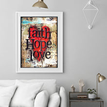 Load image into Gallery viewer, Faith Hope Love 30x40cm(canvas) full round drill diamond painting
