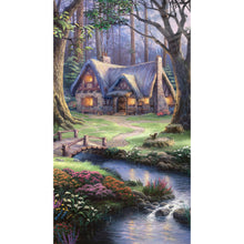 Load image into Gallery viewer, Forest Hut 45x85cm(canvas) full round drill diamond painting
