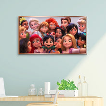 Load image into Gallery viewer, Disney Princesses 100x50cm(canvas) full round drill diamond painting
