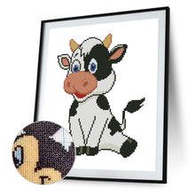 Load image into Gallery viewer, Cows Stamped Beaded Cross Stitch 25x35cm
