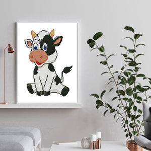 Cows Stamped Beaded Cross Stitch 25x35cm