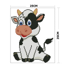 Load image into Gallery viewer, Cows Stamped Beaded Cross Stitch 25x35cm
