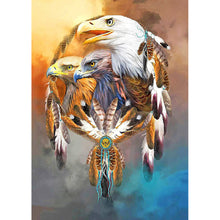 Load image into Gallery viewer, 3 Eagles in Sky 30x40cm(canvas) full round drill diamond painting
