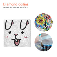 Load image into Gallery viewer, DIY Diamond Painting Kit Coaster Ceramics Insulation Cartoon Pad (Rabbit)
