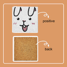 Load image into Gallery viewer, DIY Diamond Painting Kit Coaster Ceramics Insulation Cartoon Pad (Rabbit)
