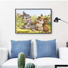 Load image into Gallery viewer, Two Rabbits 40x30cm(canvas) full round drill diamond painting
