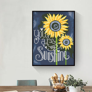 Luminous Sunflowers 30x40cm(canvas) full round drill diamond painting