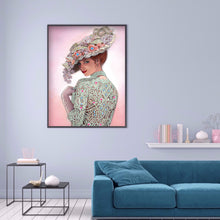 Load image into Gallery viewer, Elegant Lady 30x40cm(canvas) partial special shaped drill diamond painting
