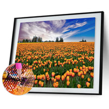 Load image into Gallery viewer, Tulip Flower Sea 40x30cm(canvas) full round drill diamond painting
