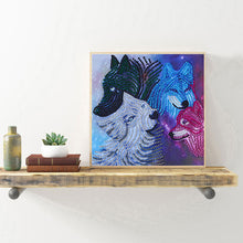 Load image into Gallery viewer, Wolf Pack 25x25cm(canvas) partial special shaped drill diamond painting
