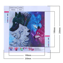 Load image into Gallery viewer, Wolf Pack 25x25cm(canvas) partial special shaped drill diamond painting
