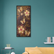 Load image into Gallery viewer, Golden Butterfly 30x60cm(canvas) partial special shaped drill diamond painting
