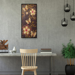 Golden Butterfly 30x60cm(canvas) partial special shaped drill diamond painting