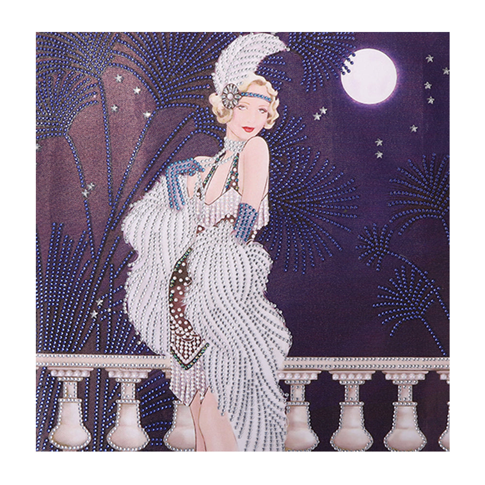 Noble Lady 40x40cm(canvas) partial special shaped drill diamond painting