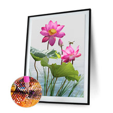 Load image into Gallery viewer, Dragonfly Lotus 30x40cm(canvas) full round drill diamond painting
