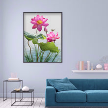 Load image into Gallery viewer, Dragonfly Lotus 30x40cm(canvas) full round drill diamond painting
