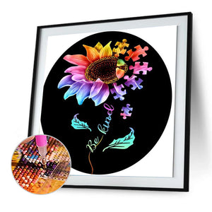 Color Sunflower 30x30cm(canvas) full round drill diamond painting