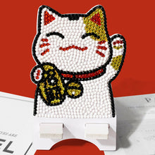 Load image into Gallery viewer, DIY Mobile Phone Holder Rhinestone Resin Bracket Desktop Decor (Lucky Cat)
