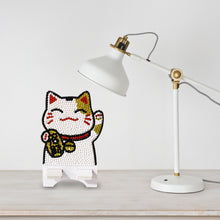 Load image into Gallery viewer, DIY Mobile Phone Holder Rhinestone Resin Bracket Desktop Decor (Lucky Cat)
