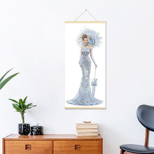 Load image into Gallery viewer, Elegant Dress Lady 20x50cm(canvas) partial special shaped drill hanging diamond painting
