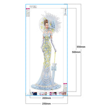 Load image into Gallery viewer, Elegant Dress Lady 20x50cm(canvas) partial special shaped drill hanging diamond painting
