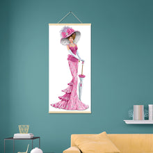 Load image into Gallery viewer, Elegant Dress Lady 20x50cm(canvas) partial special shaped drill hanging diamond painting
