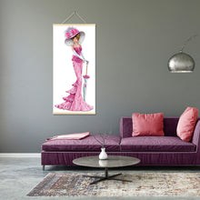 Load image into Gallery viewer, Elegant Dress Lady 20x50cm(canvas) partial special shaped drill hanging diamond painting
