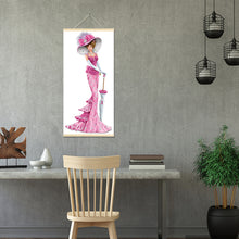 Load image into Gallery viewer, Elegant Dress Lady 20x50cm(canvas) partial special shaped drill hanging diamond painting
