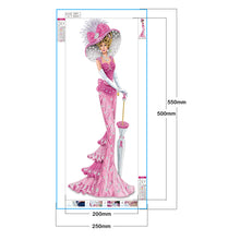 Load image into Gallery viewer, Elegant Dress Lady 20x50cm(canvas) partial special shaped drill hanging diamond painting
