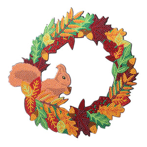 5D DIY Diamond Painting Wreath Squirrel Picture Kit Garland Craft (WXQ042)