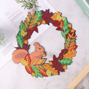 5D DIY Diamond Painting Wreath Squirrel Picture Kit Garland Craft (WXQ042)