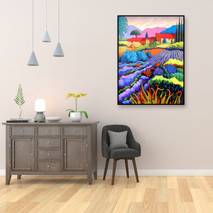 Farm Village 30x40cm(canvas) full round drill diamond painting