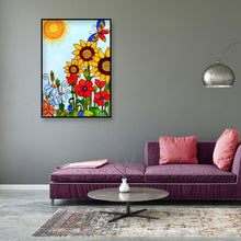 Load image into Gallery viewer, Butterfly Sunflower 30x40cm(canvas) partial special shaped drill diamond painting
