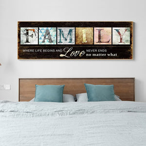 Family 80x30cm(canvas) full square drill diamond painting