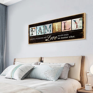 Family 80x30cm(canvas) full square drill diamond painting