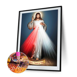 Jesus 30x40cm(canvas) partial special shaped drill diamond painting