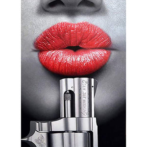 Sexy Red Lips 30x40cm(canvas) full round drill diamond painting