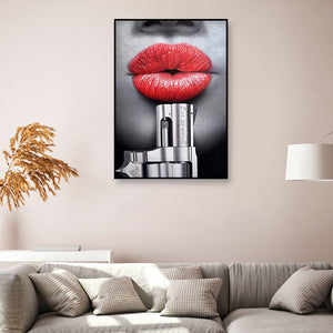 Sexy Red Lips 30x40cm(canvas) full round drill diamond painting