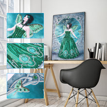 Load image into Gallery viewer, Angel Dress Lady 30x45cm(canvas) partial special shaped drill diamond painting
