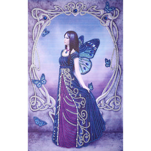 Angel Dress Lady 30x45cm(canvas) partial special shaped drill diamond painting