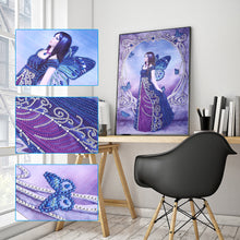 Load image into Gallery viewer, Angel Dress Lady 30x45cm(canvas) partial special shaped drill diamond painting
