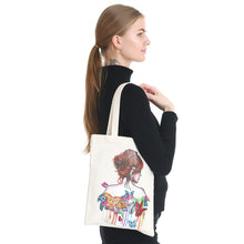 Load image into Gallery viewer, DIY Diamond Painting Handbag Reusable Shoulder Shopping Tote (BB005 Woman)
